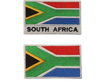 South Africa Country Flag Logo Iron/Sew On Embroidered Applique For Clothes