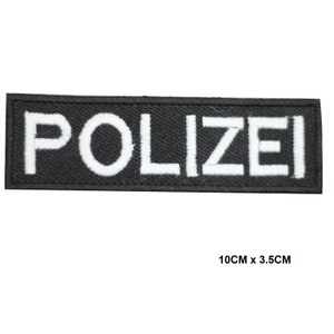 Polizei Buchstaben Logo Aufnäher Gestickte Applikation für Kleidung