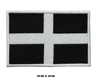CORNWALL County Flag Iron/Sew On Patch Embroidered Applique For Clothes