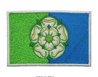 Bandera del condado de EAST RIDING, parche para planchar/coser, apliques bordados para ropa