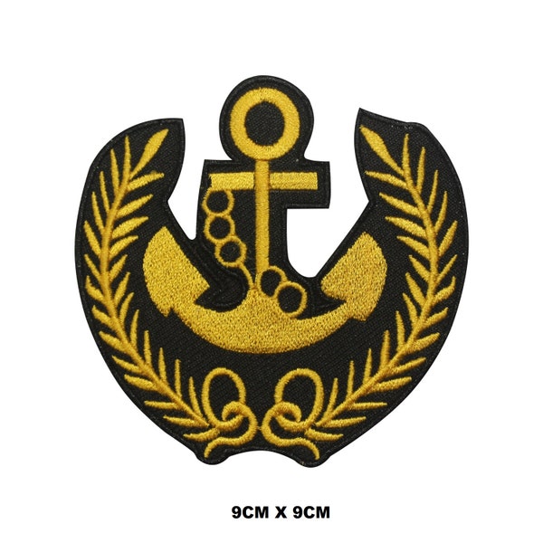 Anchor Ship Boat Logo Iron/Sew On Patch Embroidered Applique For Clothes