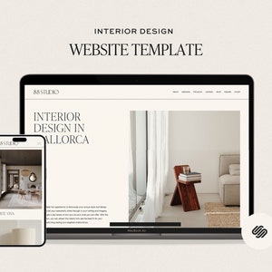 Interior Design Website Template | Squarespace 7.1 Template | Interior Designer | Portfolio Template | Portfolio Website