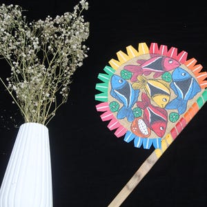 Custom Wooden Hand Fan Unique Painted Handmade Fan, Handmade Fan For Summer Weddings & Special Events, Handcrafted  Lightweight And Stylish