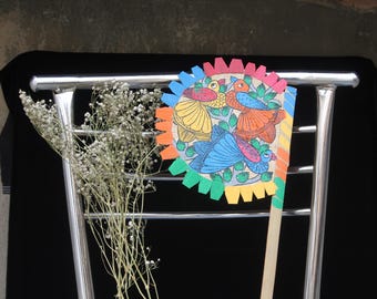 Handmade Wooden Folding Hand Fan, Personalized Event Favor