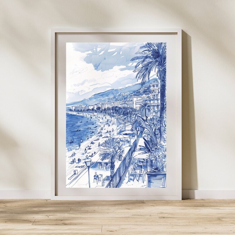English Riviera Print French Riviera Print - Etsy
