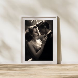Old Hollywood Dancing Couple Print: Vintage Movie Poster (Digital Download)