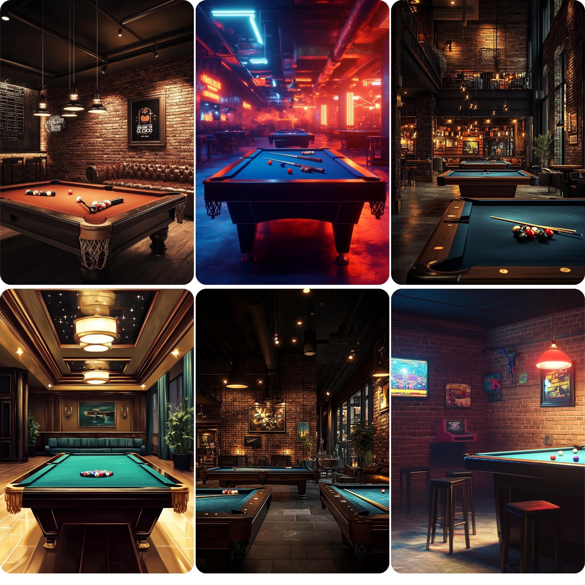 55 Billiards Backdrop Digital Download, Pool Table Background ...