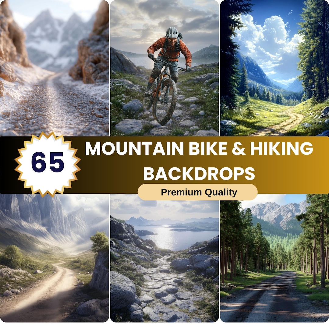65 Mountain Bike & Hiking Backdrop for Photoshoot, Outdoor Adventure ...