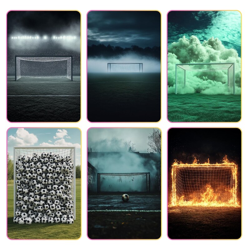 65 Soccer Goal Backdrop Digital Download, Football Field Background ...