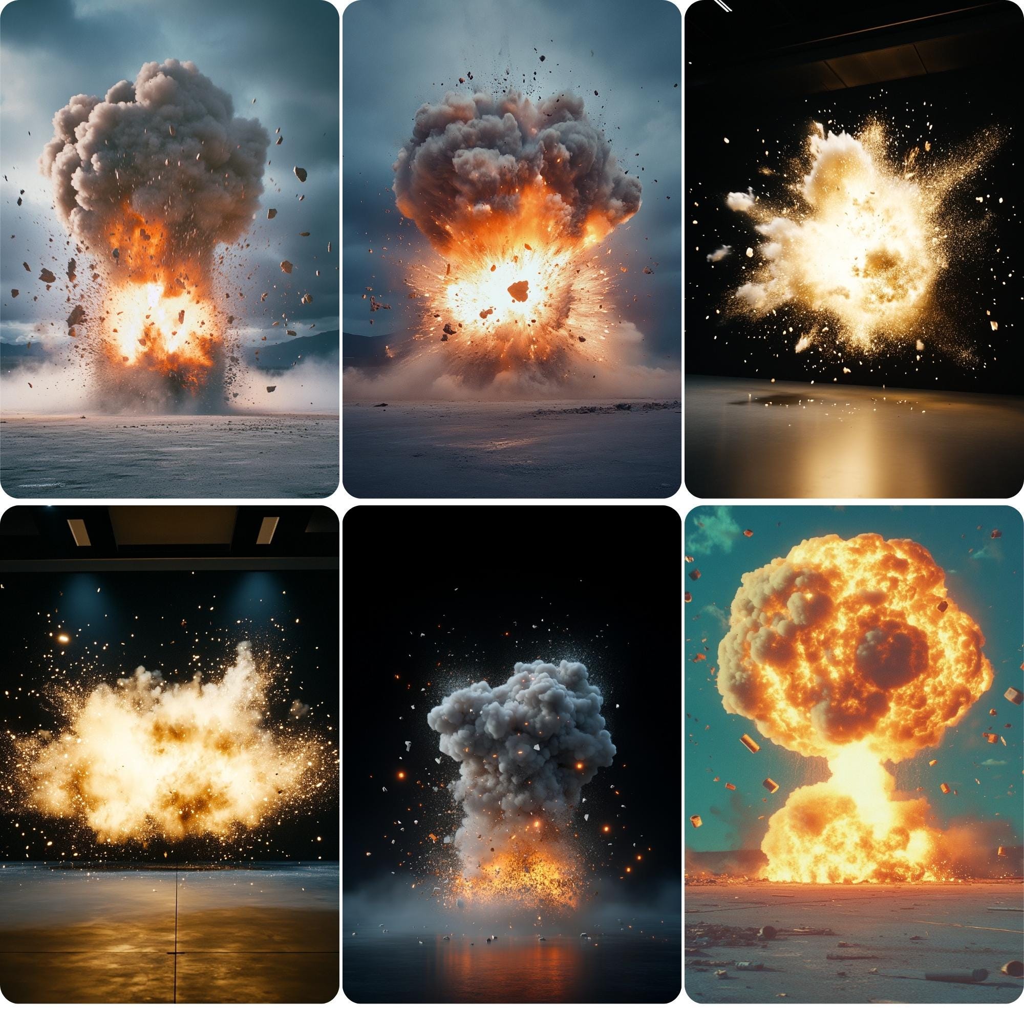 60 Explosion Photography Backdrops, Action Movie Effects (JPG File) - Etsy