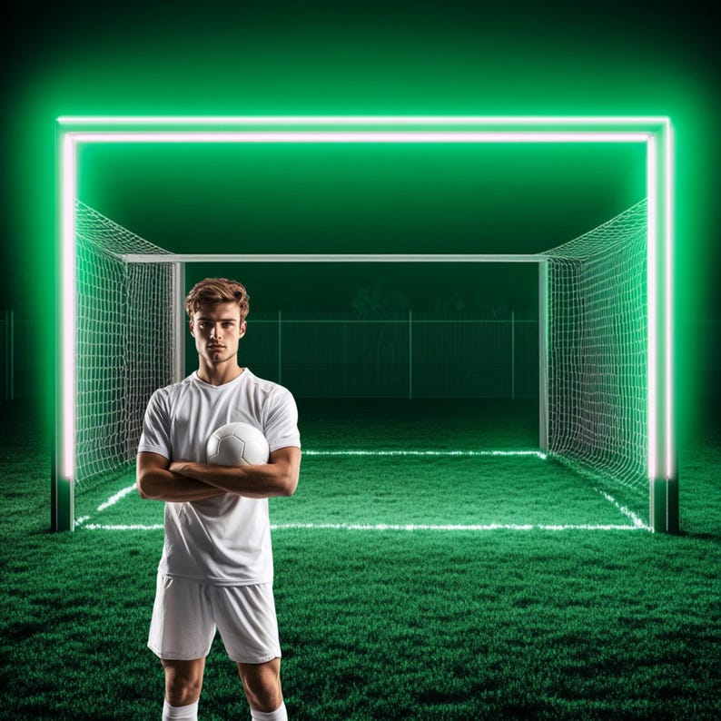 65 Soccer Goal Backdrop Digital Download, Football Field Background ...