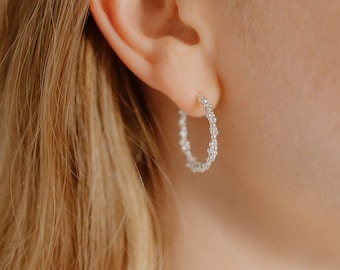 Earrings, Kalli hoop earrings, real jewelry hoop earrings, thick hoop earrings, gold hoop earrings