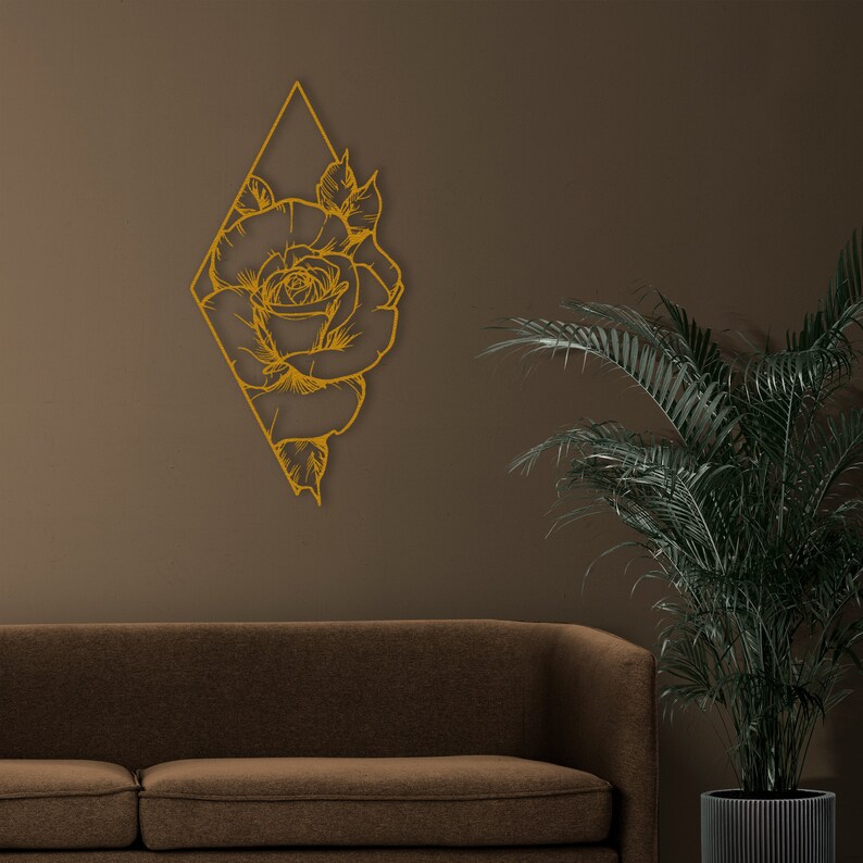 Rose Metal Wall Art, Metal Rose Wall Decor, Metalworking Flowers