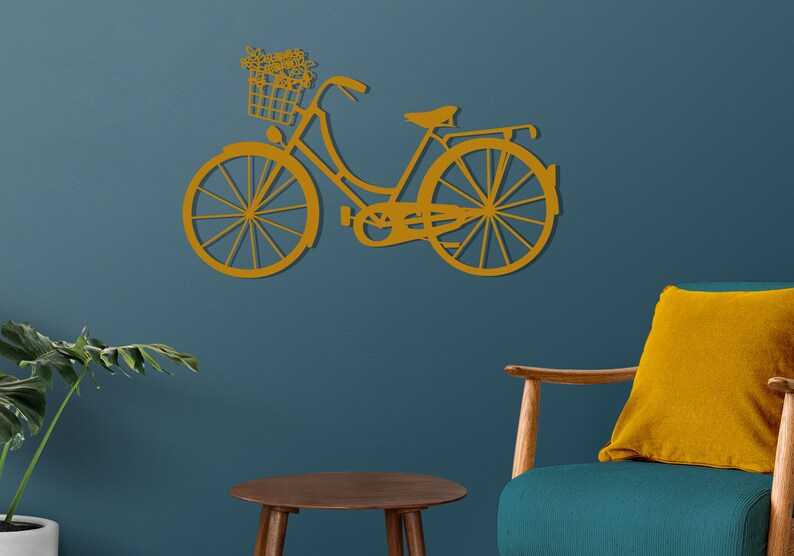 Bike Metal Wall Art Cyclist Decor Wall Hangings Bike Decor Etsy