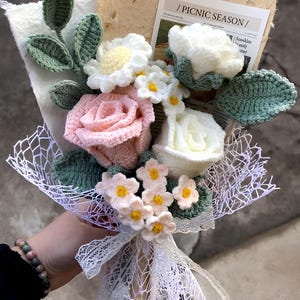 Crochet Rose Flower PDF Englisch, Blume häkeln Blume Gänseblümchen, Tulpe Rose Easy-to-Follow, Amigurumi Blumen PDF, Home Schreibtisch Decor