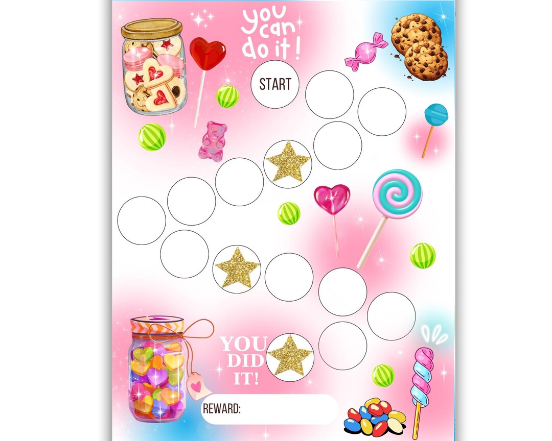 Candy Shop Reward Chart – Printable Sweet Sticker Chart for Kids ...