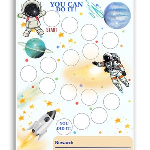 akide用宇宙報酬チャート - 男の子の行動チャート - トイレトレーニングチャート - 睡眠チャート - 惑星ステッカーチャート - 読書報酬チャート