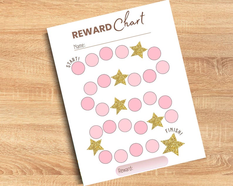 Printable Reward Chart Reward Chart for Girls Sticker Chart Toddler ...