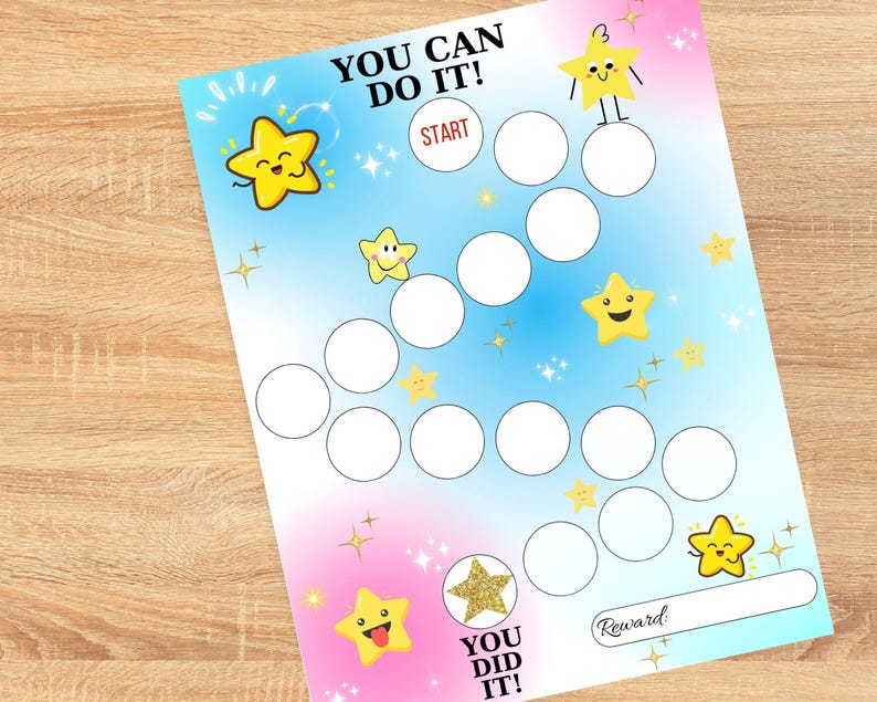 Star Reward Chart for Kids: Printable Chore & Potty Tracker (PDF) - Etsy
