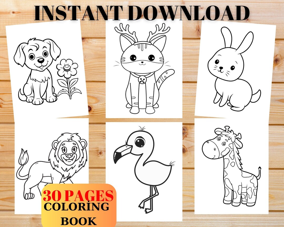 30 Easy Coloring Pages for Kids, Toddlers, Kids Activity Simple ...