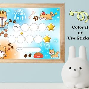 Dog Reward Chart for Kids-dogs – Printable Behavior Tracker | Puppy ...