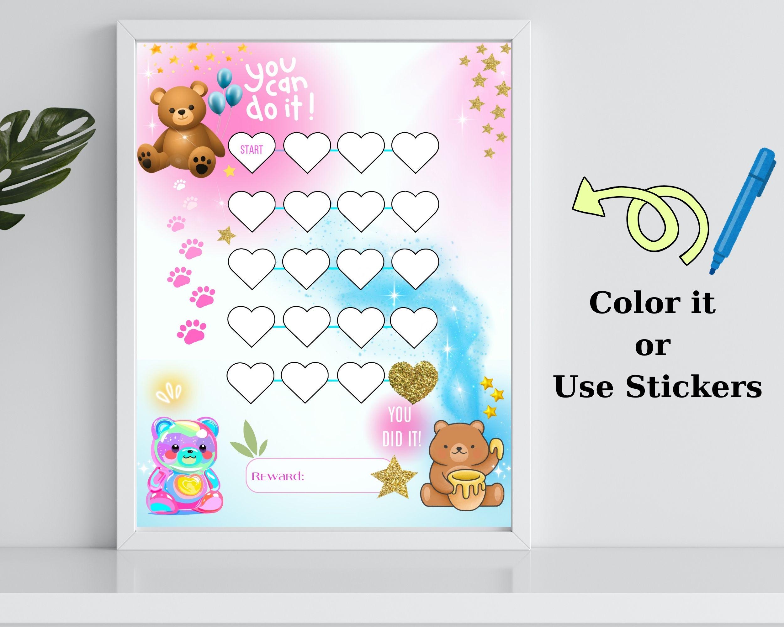 Bear Reward Chart - Printable Teddy Sticker Chart - Classroom Reward ...