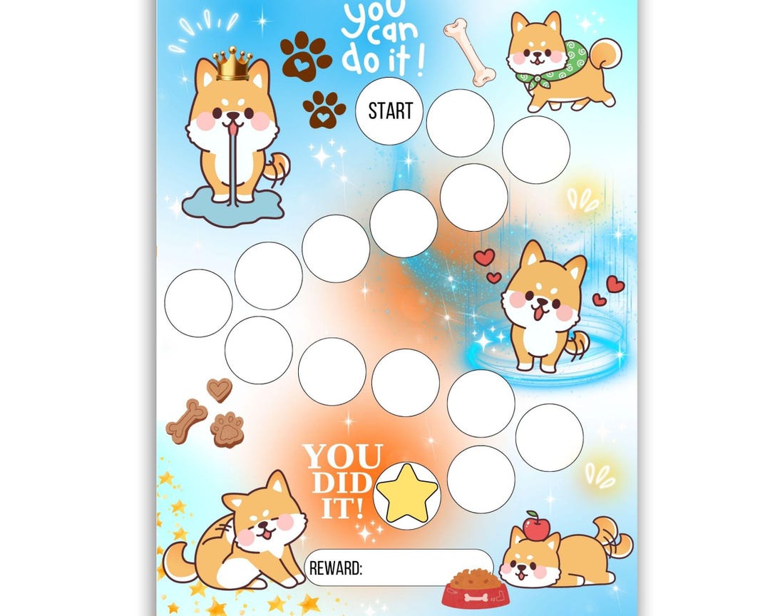 Dog Reward Task Dog Reward Chart for Kids-dogs – Printable Behavior Tracker | Puppy ...