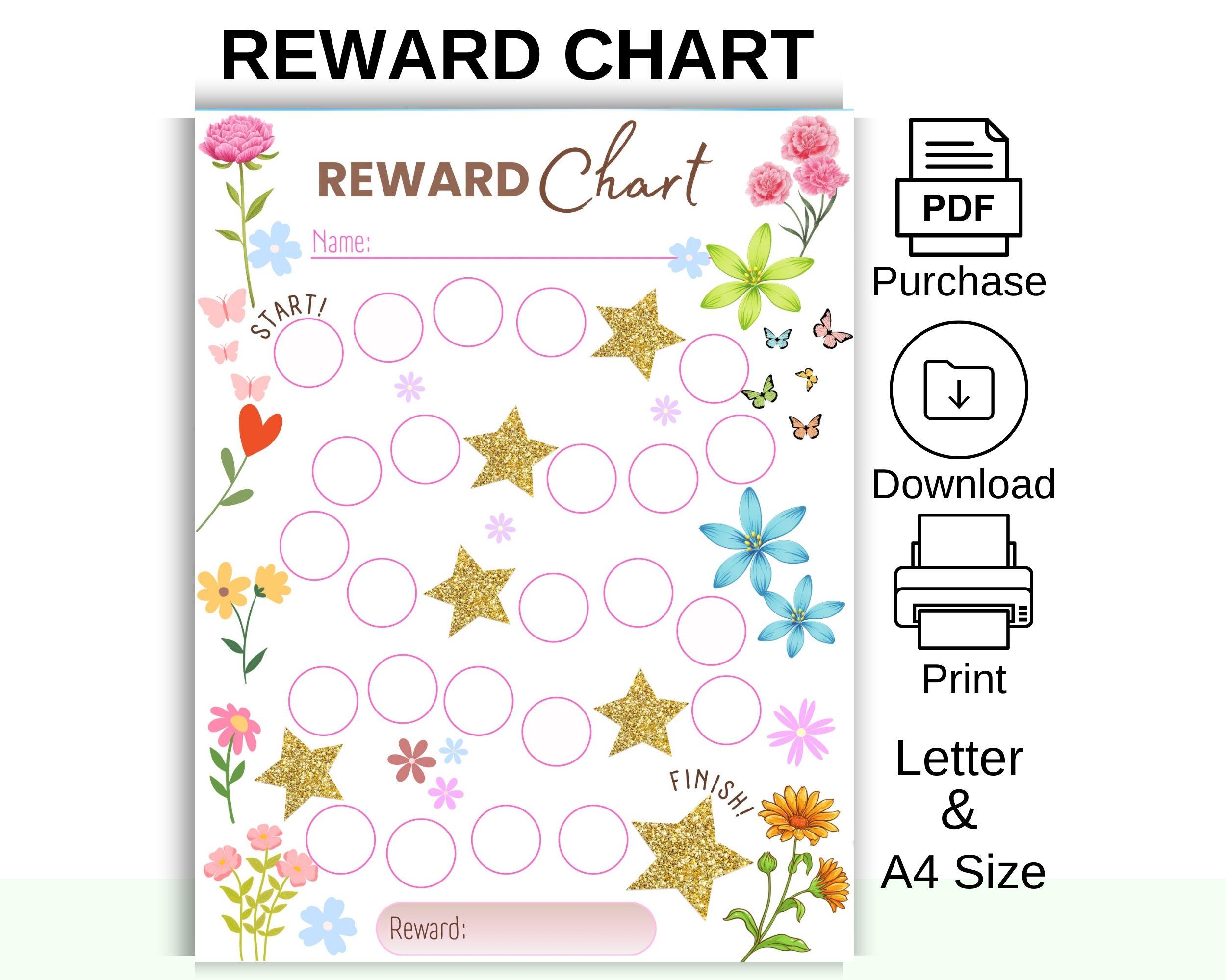 Flower Reward Chart for Kids: Printable Habit Tracker - Potty Training ...
