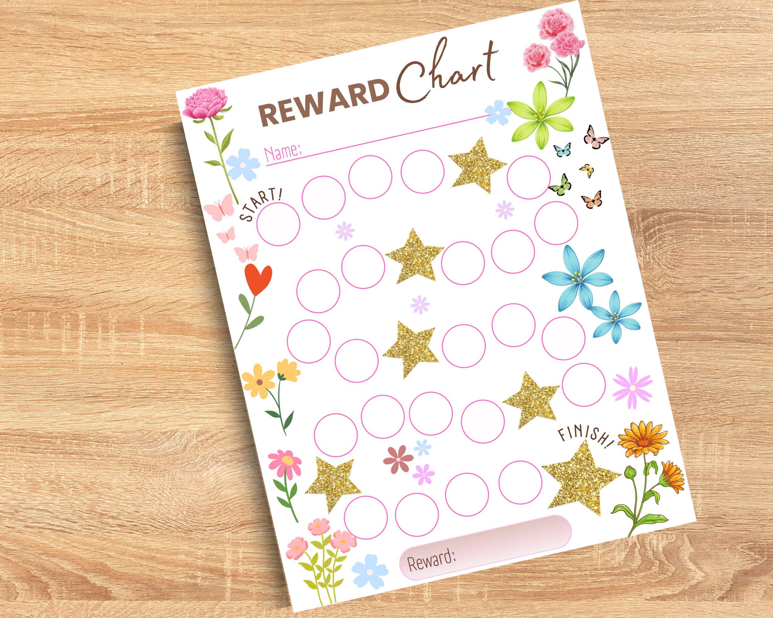 Flower Reward Chart for Kids: Printable Habit Tracker - Potty Training ...