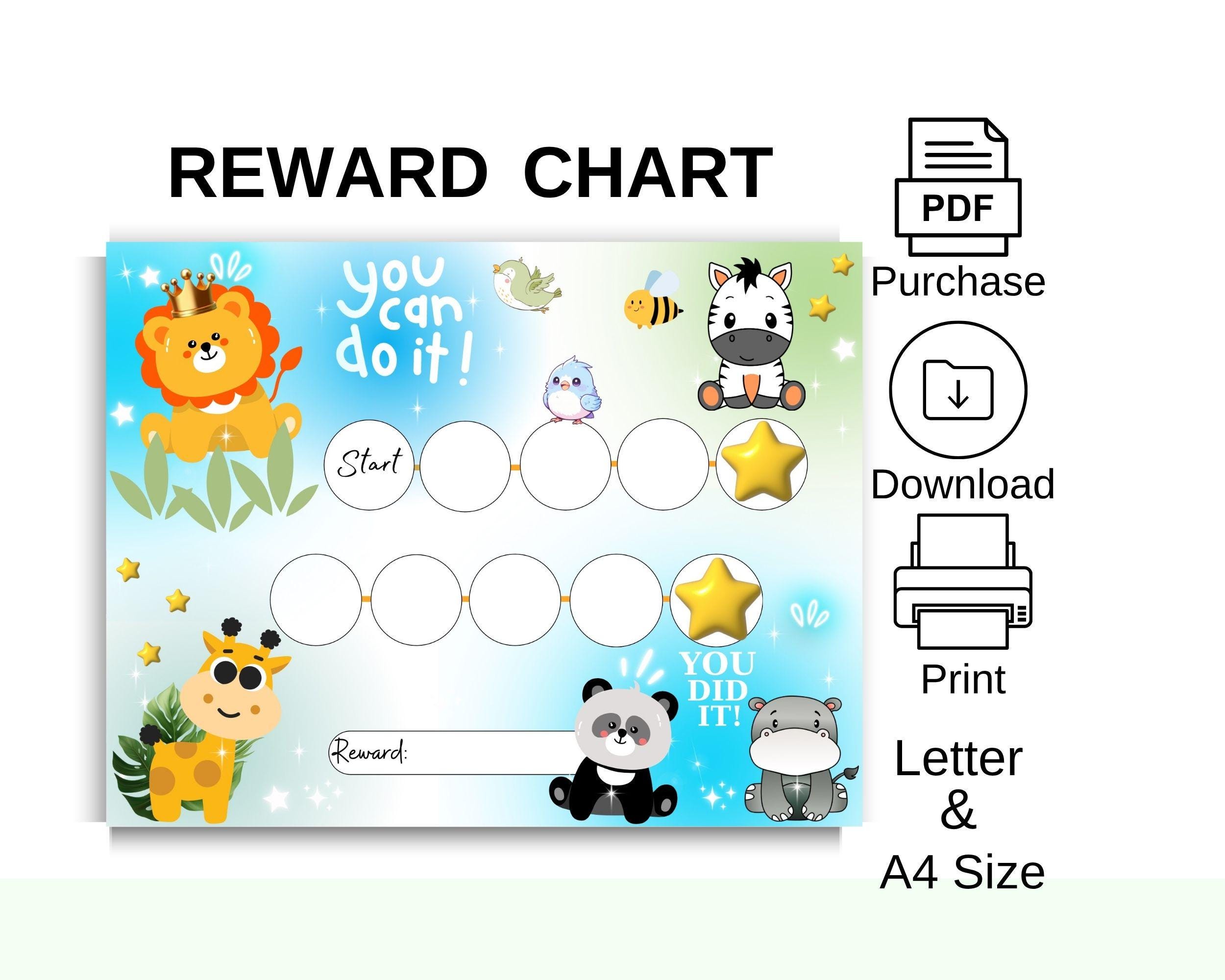 Baby Animals Reward Chart – Printable Sticker Chart for Kids | Potty ...