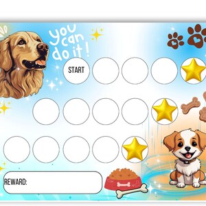 Cuadro de recompensas para perros imprimible - Cuadro de calcomanías de Corgi - Cuadro de entrenamiento para ir al baño - Cuadro de sueño - Cuadro de recompensas para niños - Cuadro de premios para perros lindos - Carta y A4