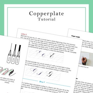 Copperplate Tutorial Book with dip pen