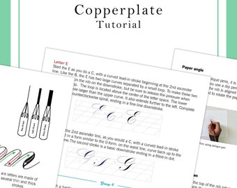Copperplate Tutorial Book with dip pen