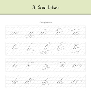 Copperplate Flourishing Worksheets Tutorial - Etsy