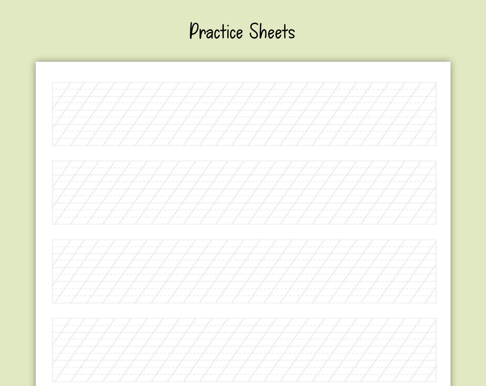 Copperplate Flourishing Worksheets + Tutorial - Etsy