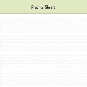Copperplate Flourishing Worksheets Tutorial - Etsy