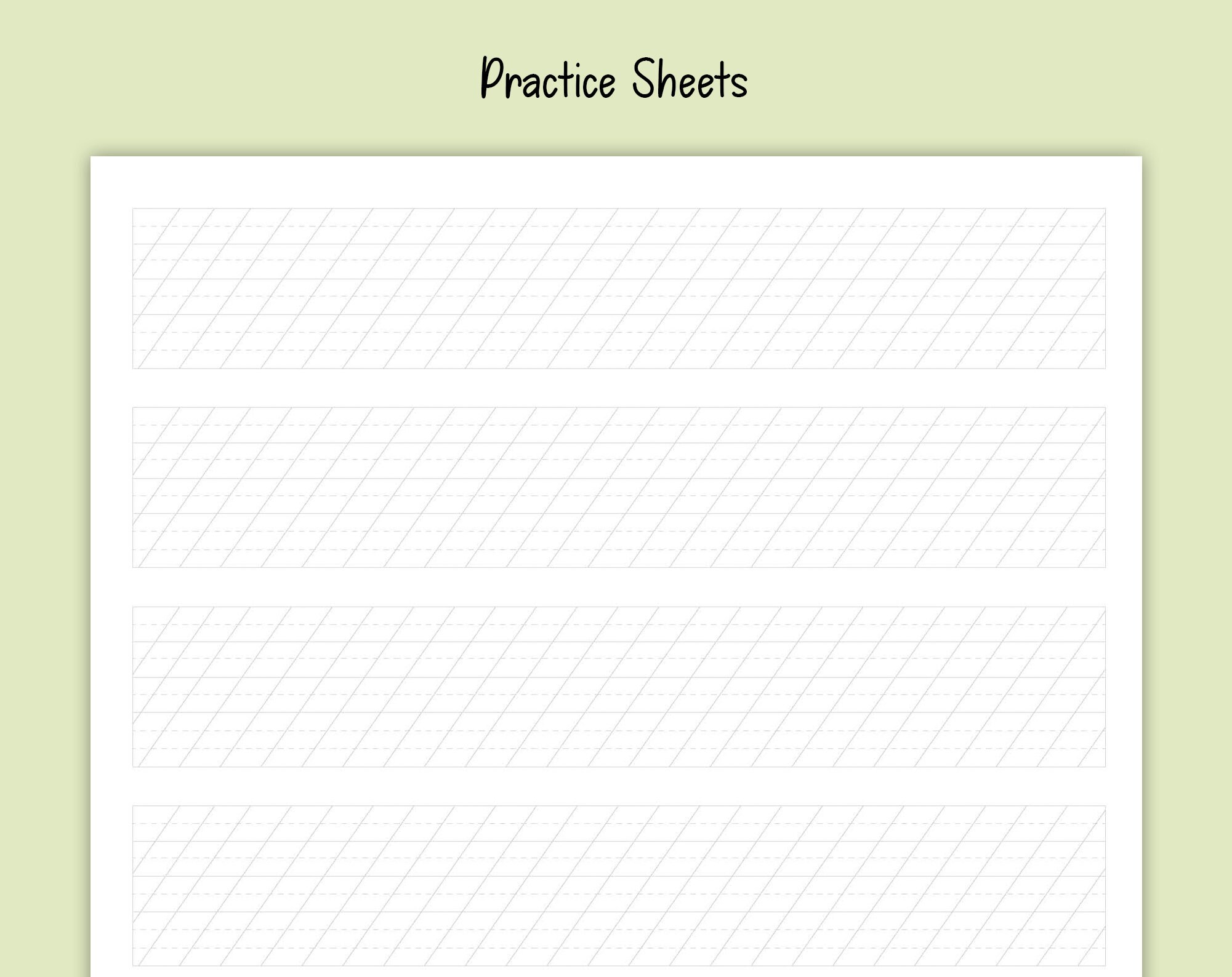 Copperplate Flourishing Worksheets + Tutorial - Etsy