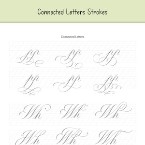 Copperplate Flourishing Worksheets Tutorial - Etsy