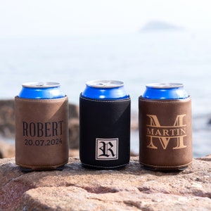 Personalised Can Cooler, Wedding Party Gifts for Men, Bachelor Party Gifts, Custom Beer Can Holder, Groomsmen Proposal Gifts, Best Man Gift