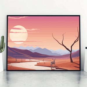 Namibia Print, Namibian Dunes Poster, Sossusvlei Desert Africa Wall Art, Namibia Gift Idea, Framed & Unframed Artwork