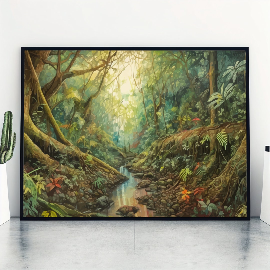 Amazon Rainforest Brazil Art Print Tropical Rainforest Wall Etsy