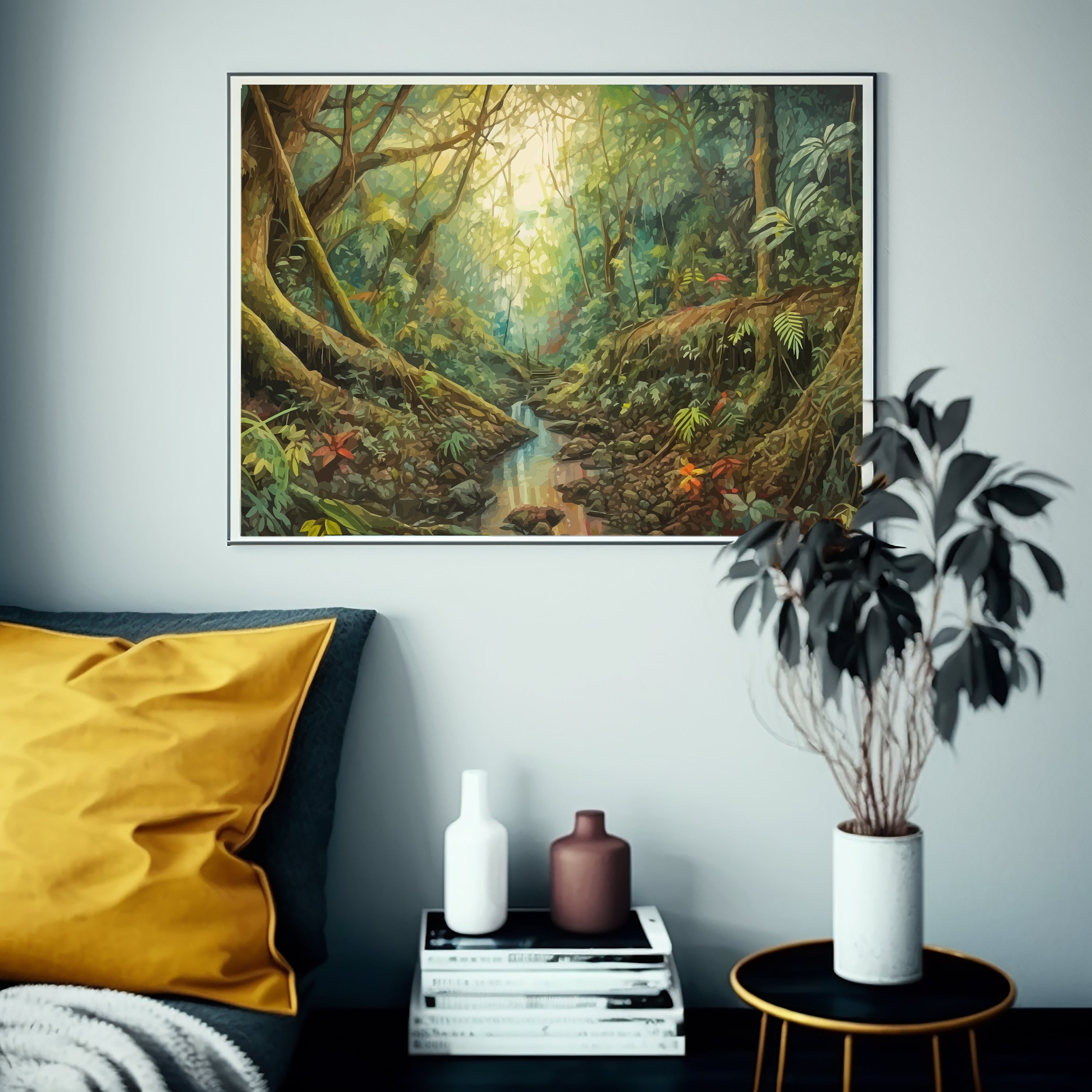 Amazon Rainforest Brazil Art Print Tropical Rainforest Wall Etsy