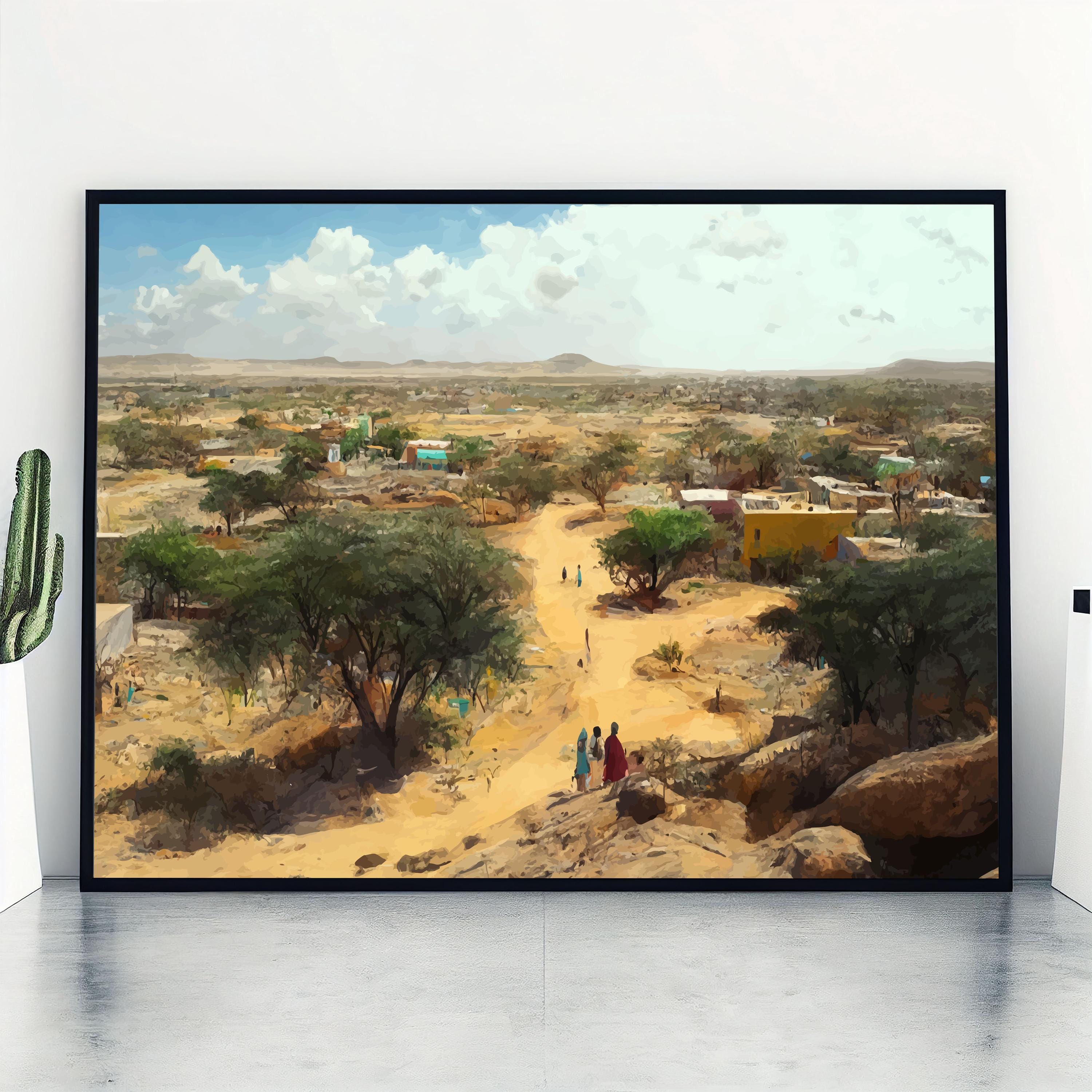 Somaliland, Rural Somaliland, Travel Print, Somali Poster, Home Decor, Gift Print