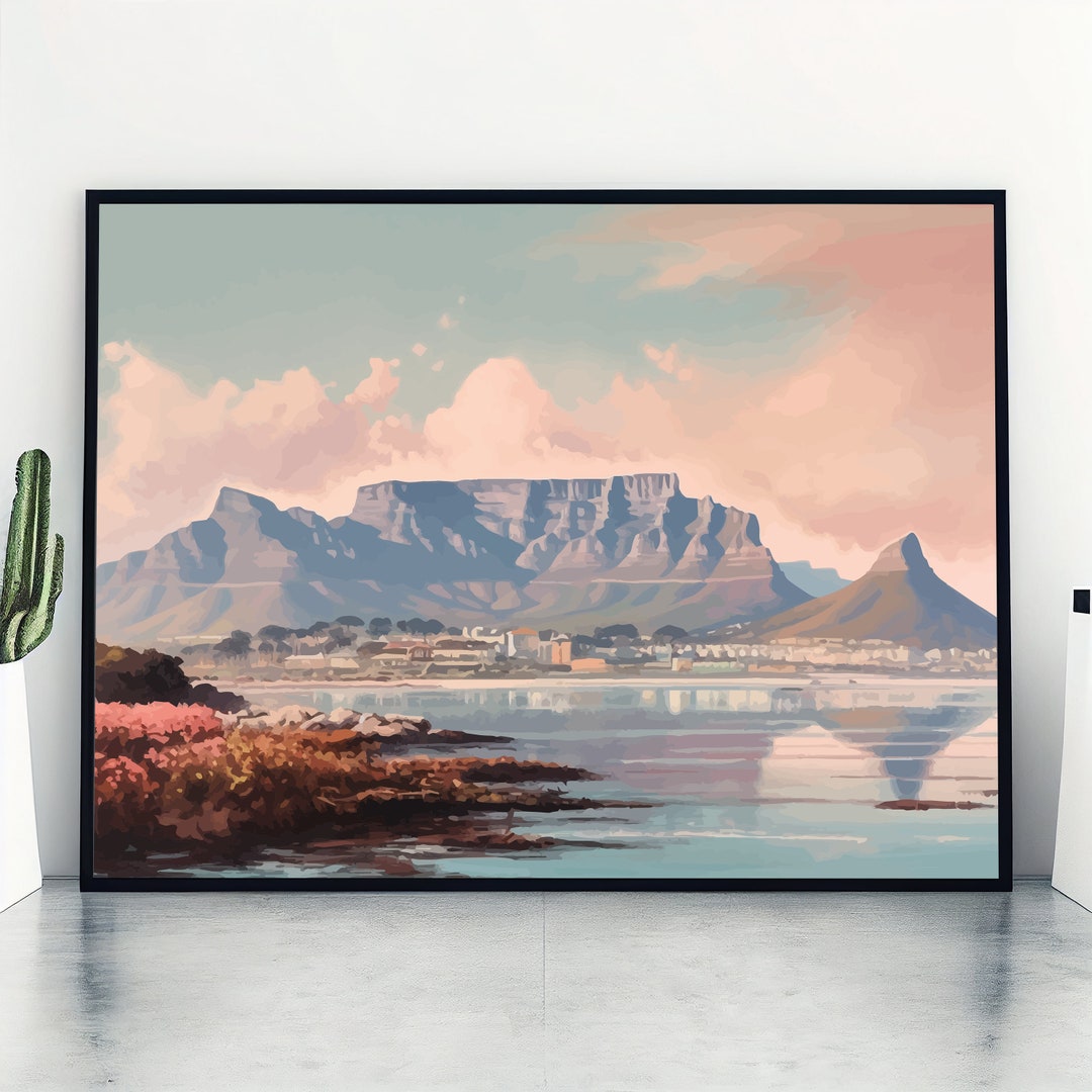 Cape Town Travel Print, South Africa Wall Art, Housewarming, Home Décor