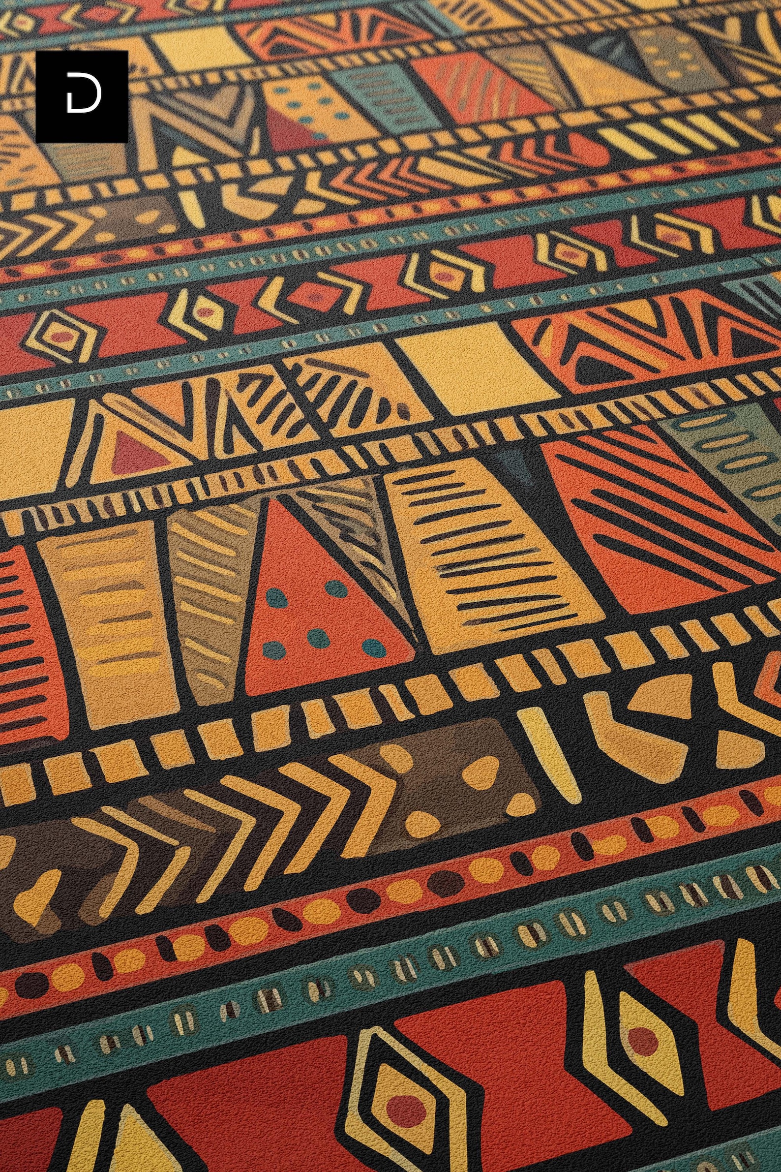 Afrocentric Tribal Wallpaper: African Mud Cloth Pattern, Peel and Stick ...