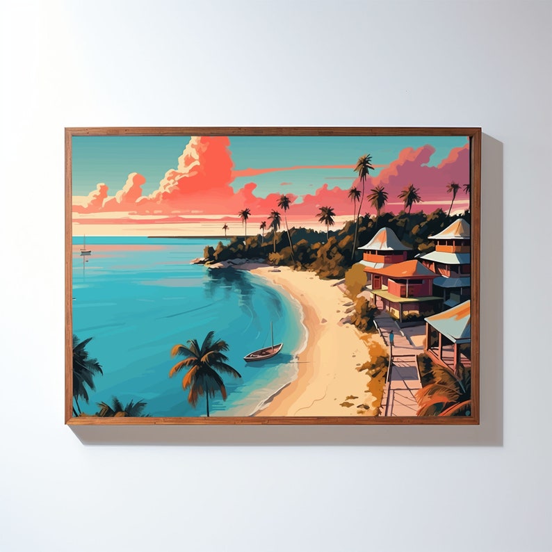 Zanzibar Travel Print Wall Art Zanzibar Wall Hanging Home Décor