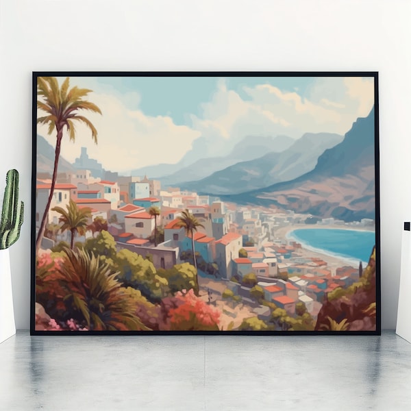 Tenerife Travel Print Wall Art Tenerife Wall Décor Tenerife Gift Art Lovers Spain Art Lover Gift Spain Wall Art Anniversary Gift