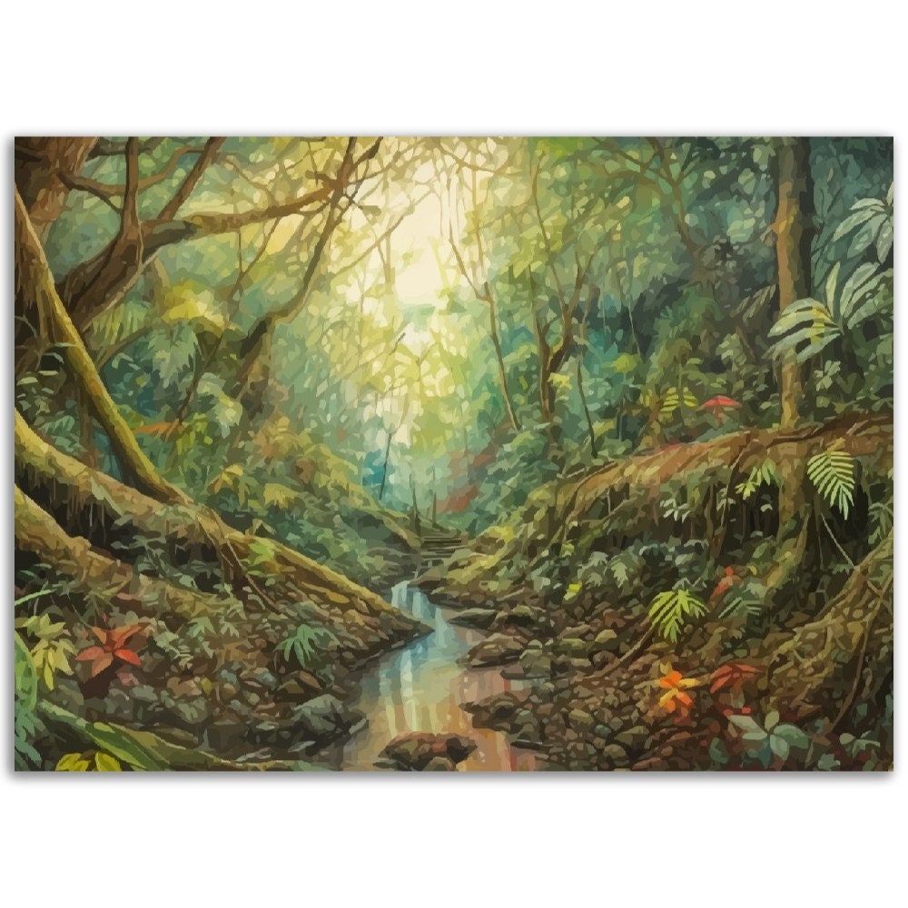 Amazon Rainforest Brazil Art Print Tropical Rainforest Wall Etsy