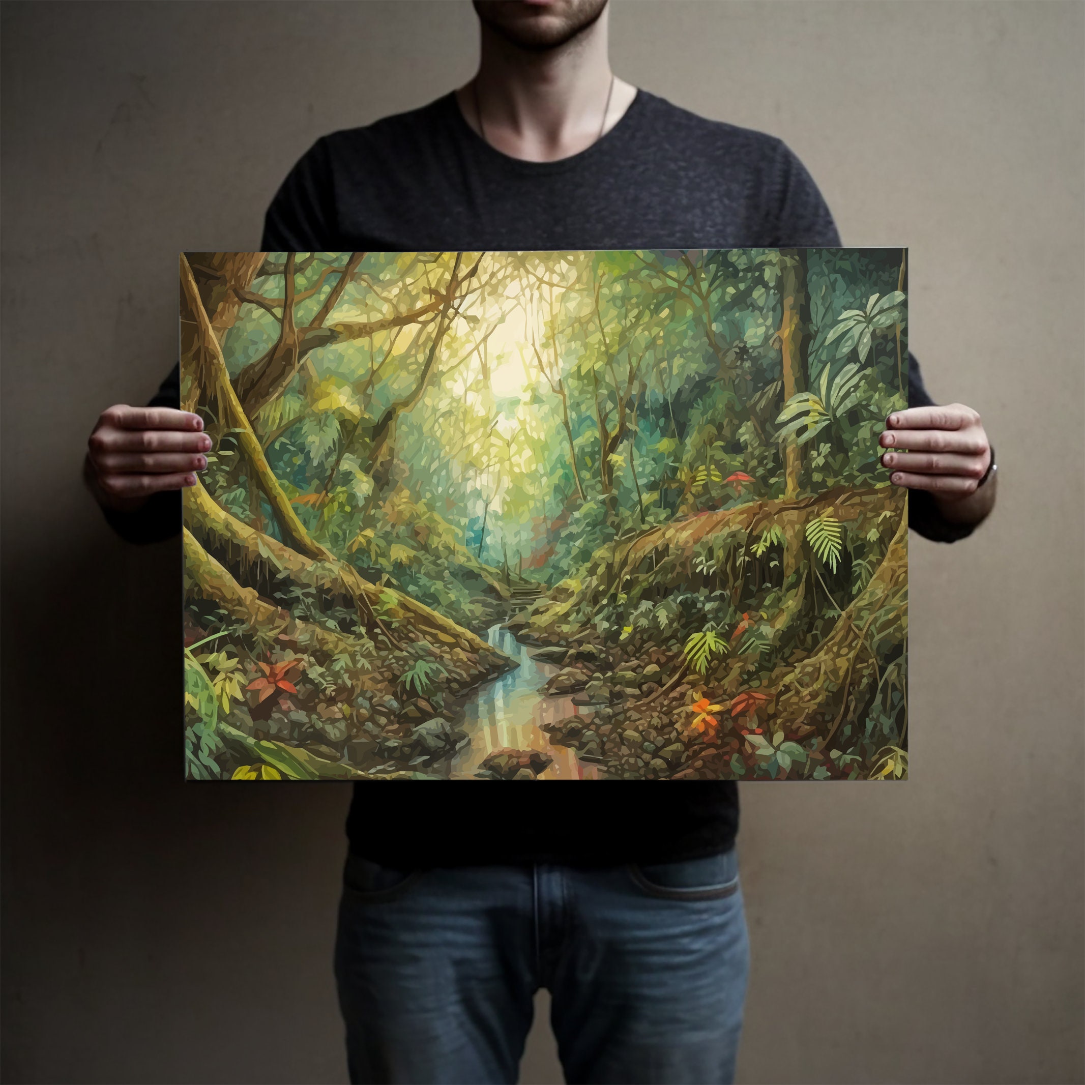 Amazon Rainforest Brazil Art Print Tropical Rainforest Wall Etsy