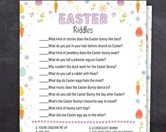 Easter Riddles, Printable Easter Games and Activities, Easter Party Games, Easter Classroom Games, Easter Family Games, Printable Activities